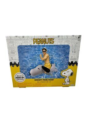 Peanuts Snoopy Ride-On Pool Float 53" X 18" X 25" With Repair Patch Included Fun